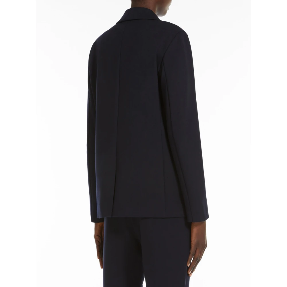Max Mara Blauwe Joice Blazer Jersey Milano Blue Dames