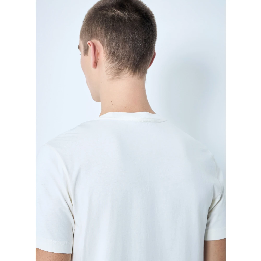 Moncler Katoenen Jersey Logo Print T-Shirt White Heren