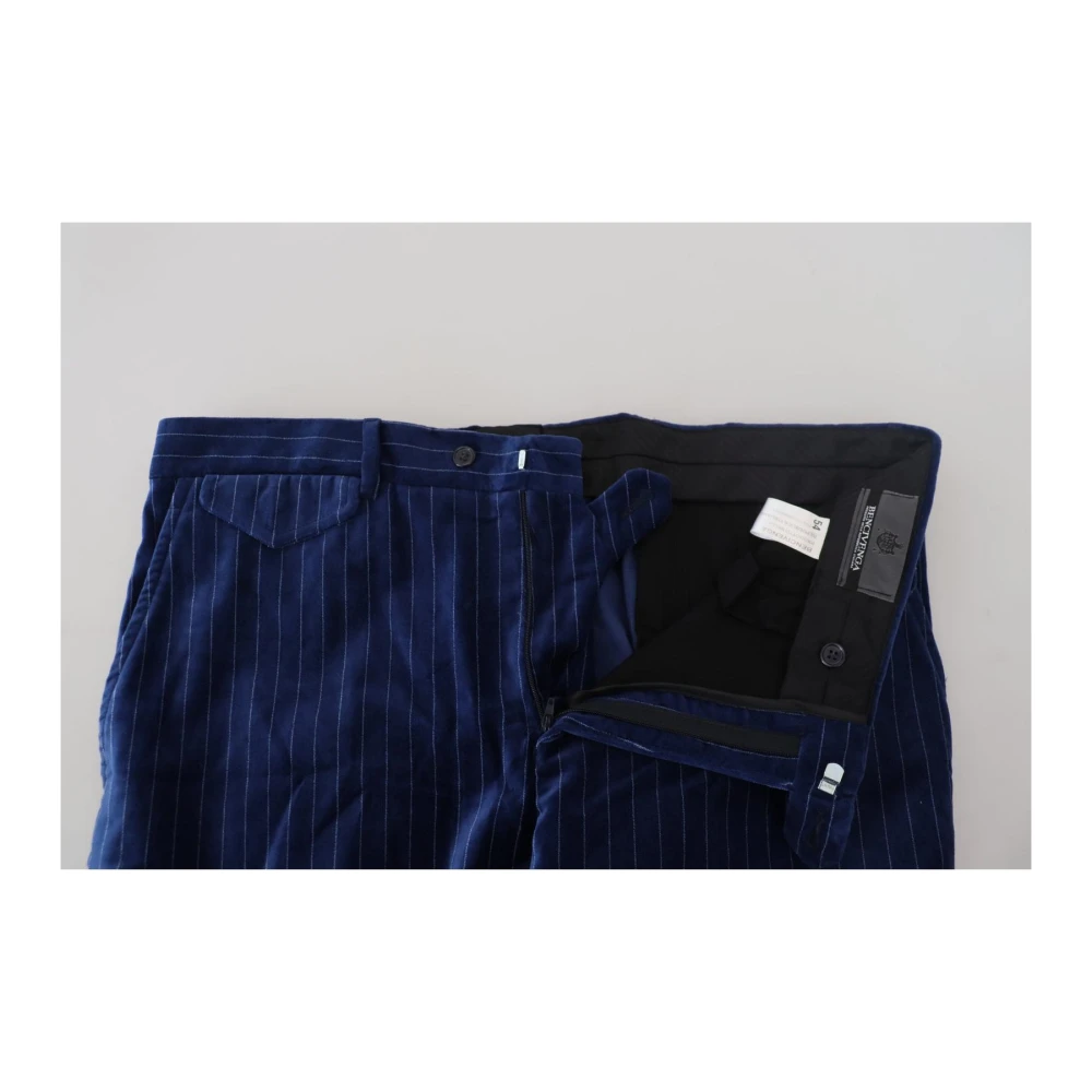 Bencivenga Pinstripe Corduroy Broek Navy Blue Heren