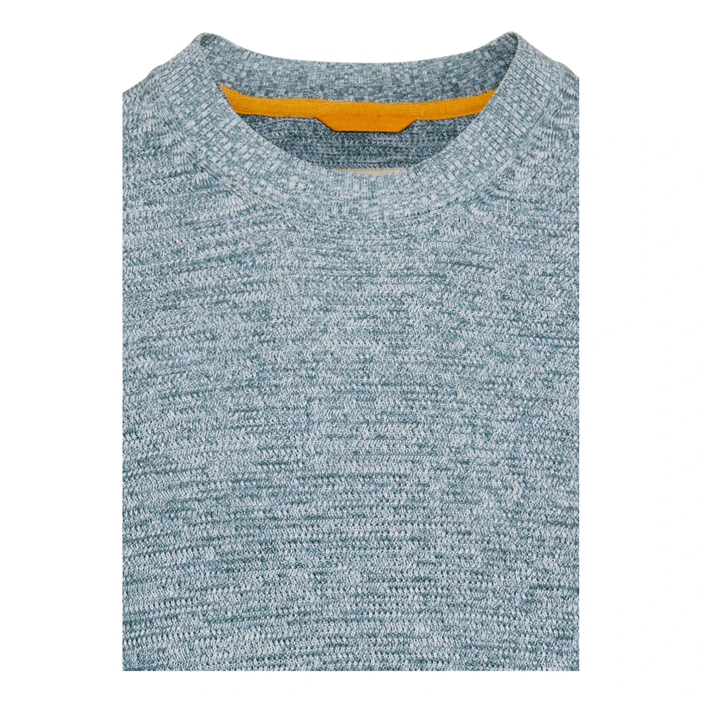 camel active Katoenen Ronde Hals Sweater Blue Dames