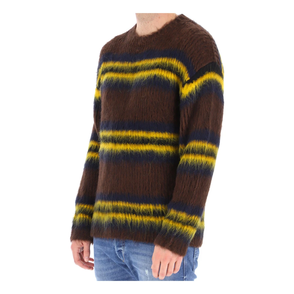 Kenzo Wol Crewneck Sweater Brown Heren