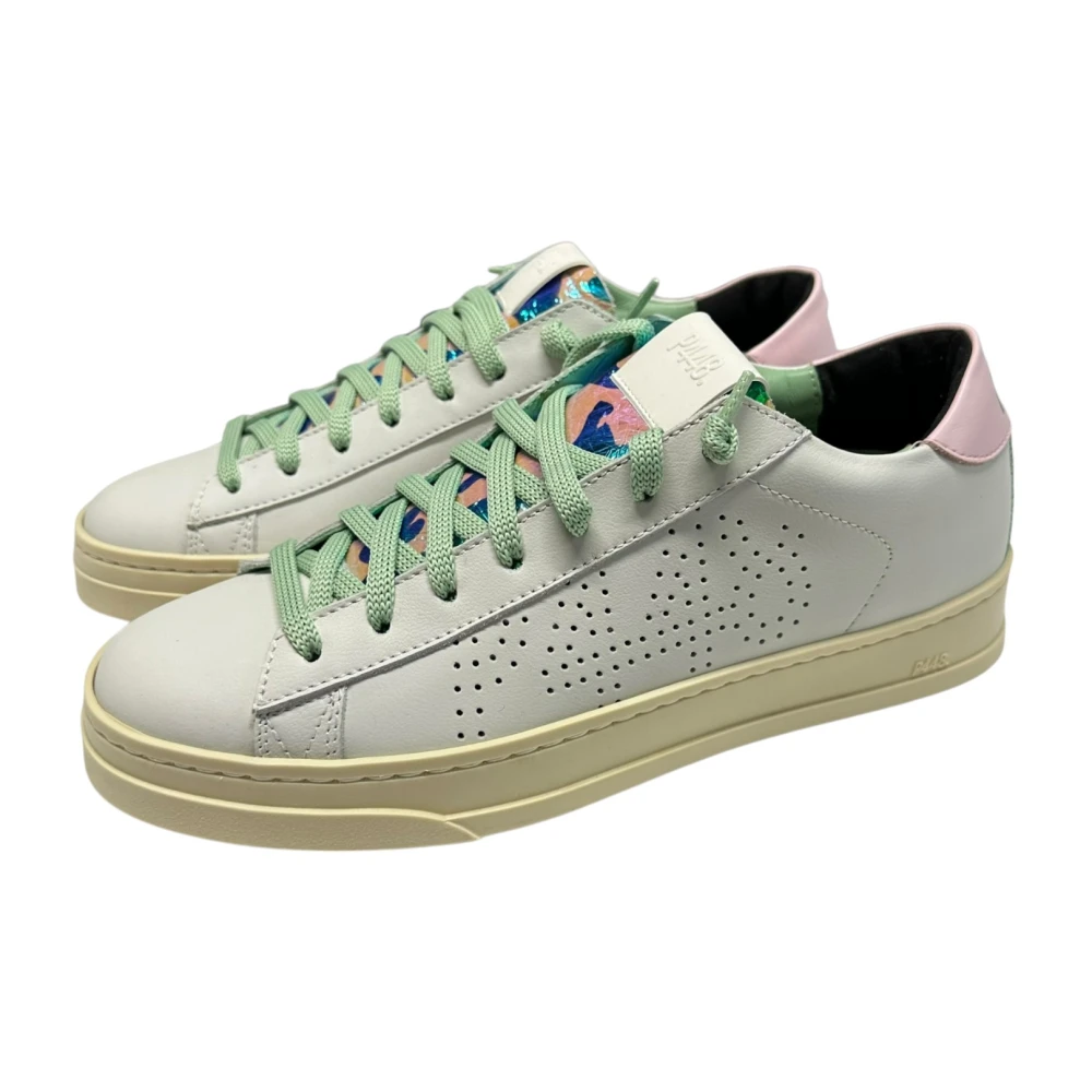 P448 Leren sneaker met rubberen zool White Dames