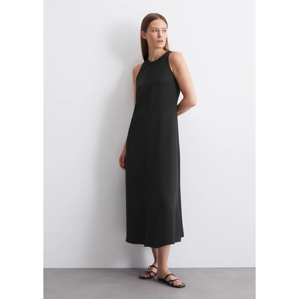 Marc O'Polo Mouwloze A-lijn jurk Black Dames