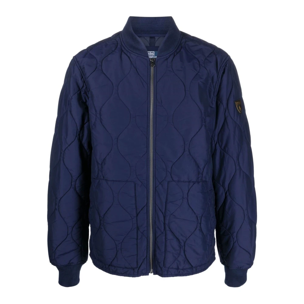 Polo Ralph Lauren Men's Blue Bomber Jackets, S, Quilted Bomber Jacket