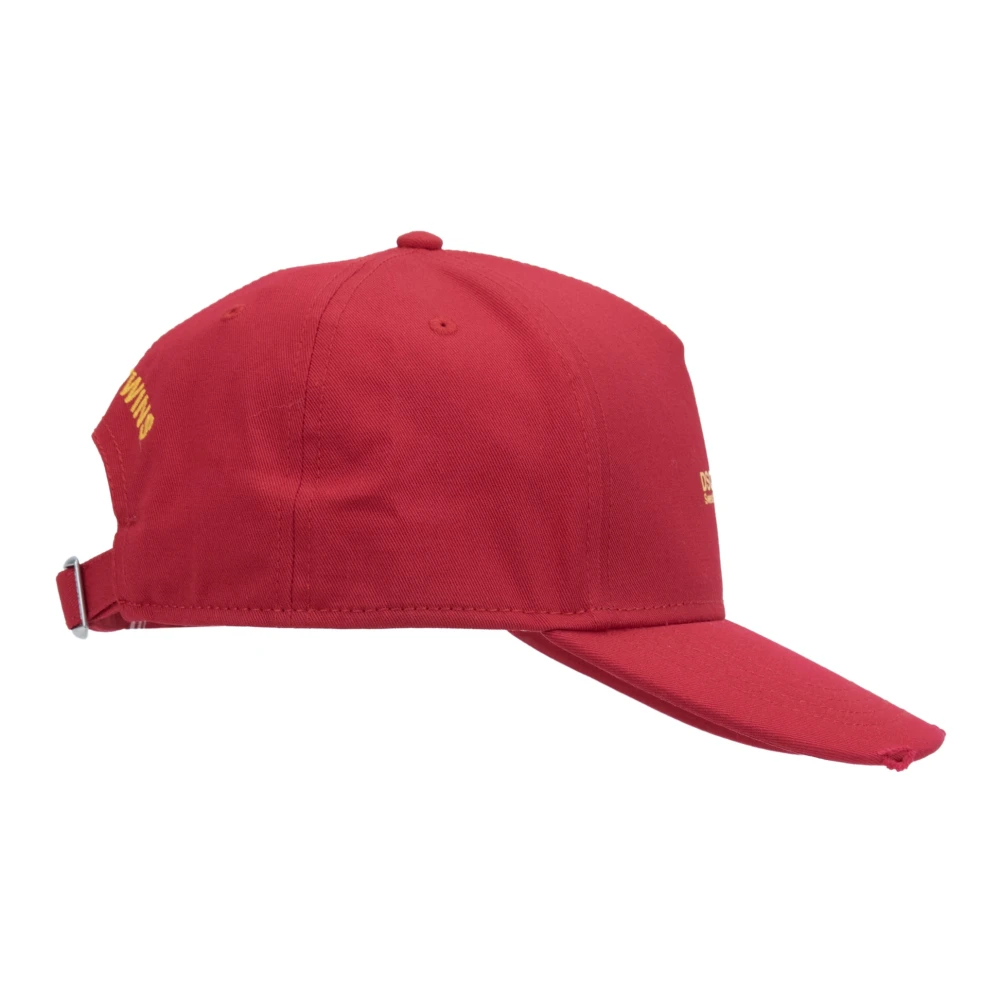 Dsquared2 Verstelbare Baseballpet met Geborduurd Logo Red Unisex