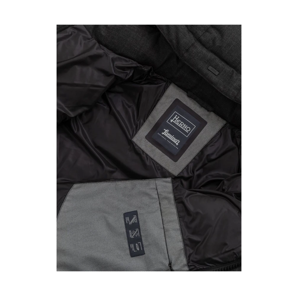 Herno Navy Donsjas met Capuchon Black Heren