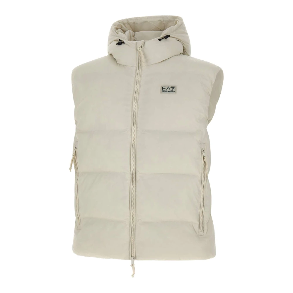 Emporio Armani Ea7 Mannelijk Wit Gewatteerd Nylon Vest