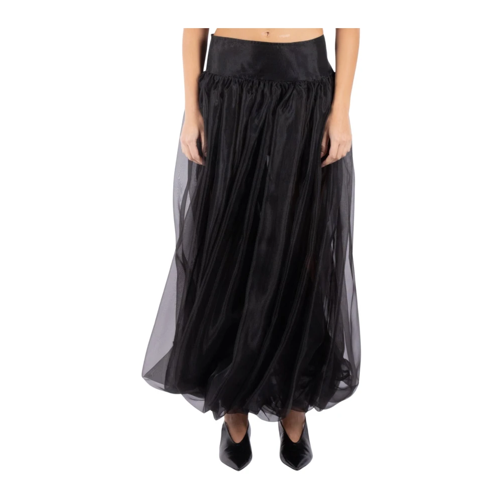 The Garment Zwart Polyester Katoenen Jurk Black Dames