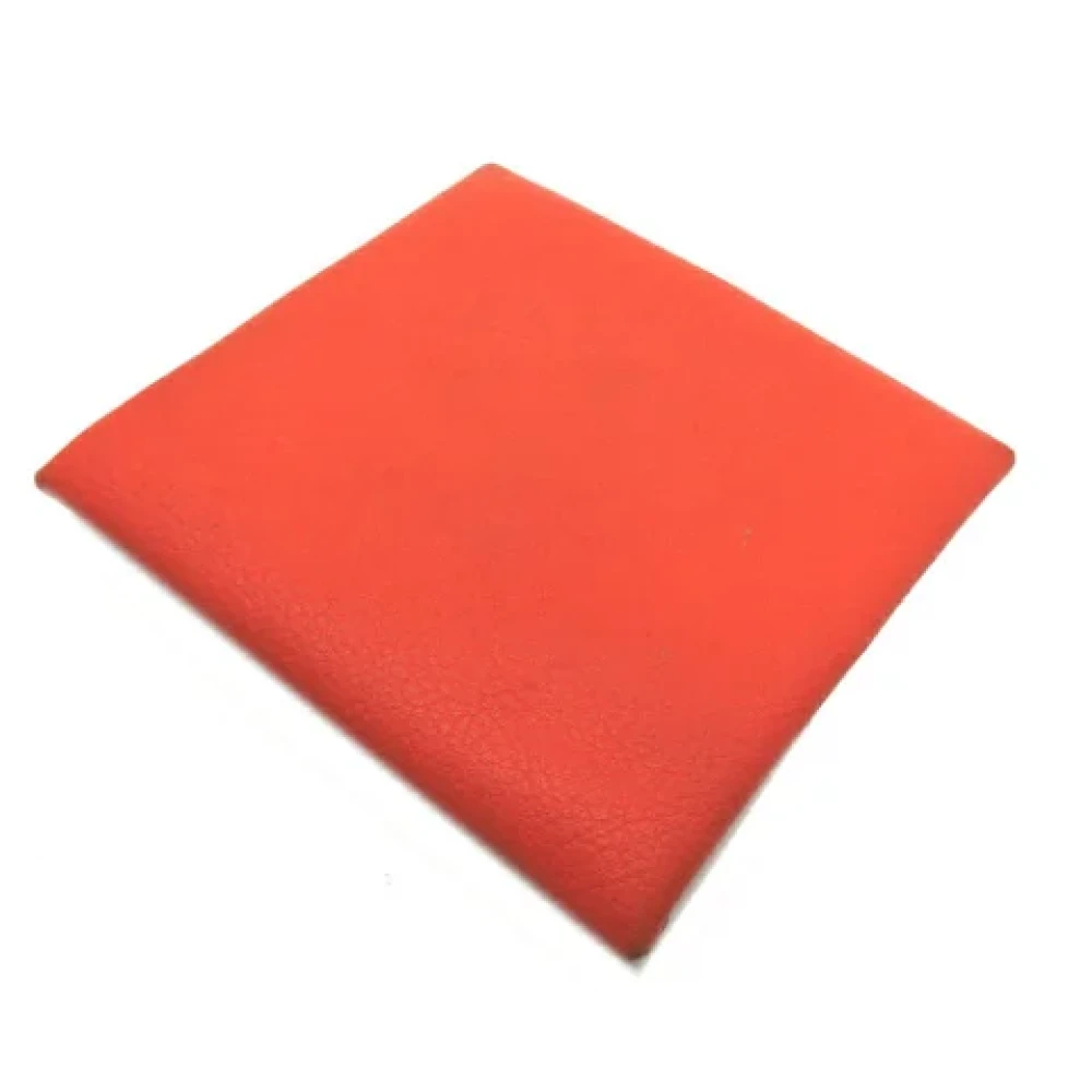 Hermès Vintage Pre-owned Leather wallets Orange Dames