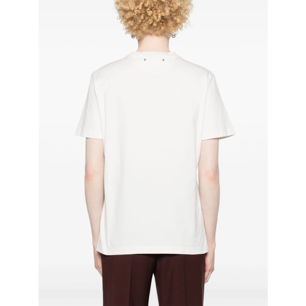 Golden Goose Nero Aw24 T-Shirt Cotton Logo White Dames