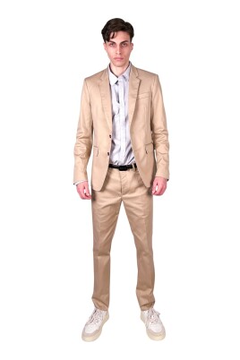 costume-slim-fit-en-coton-beige