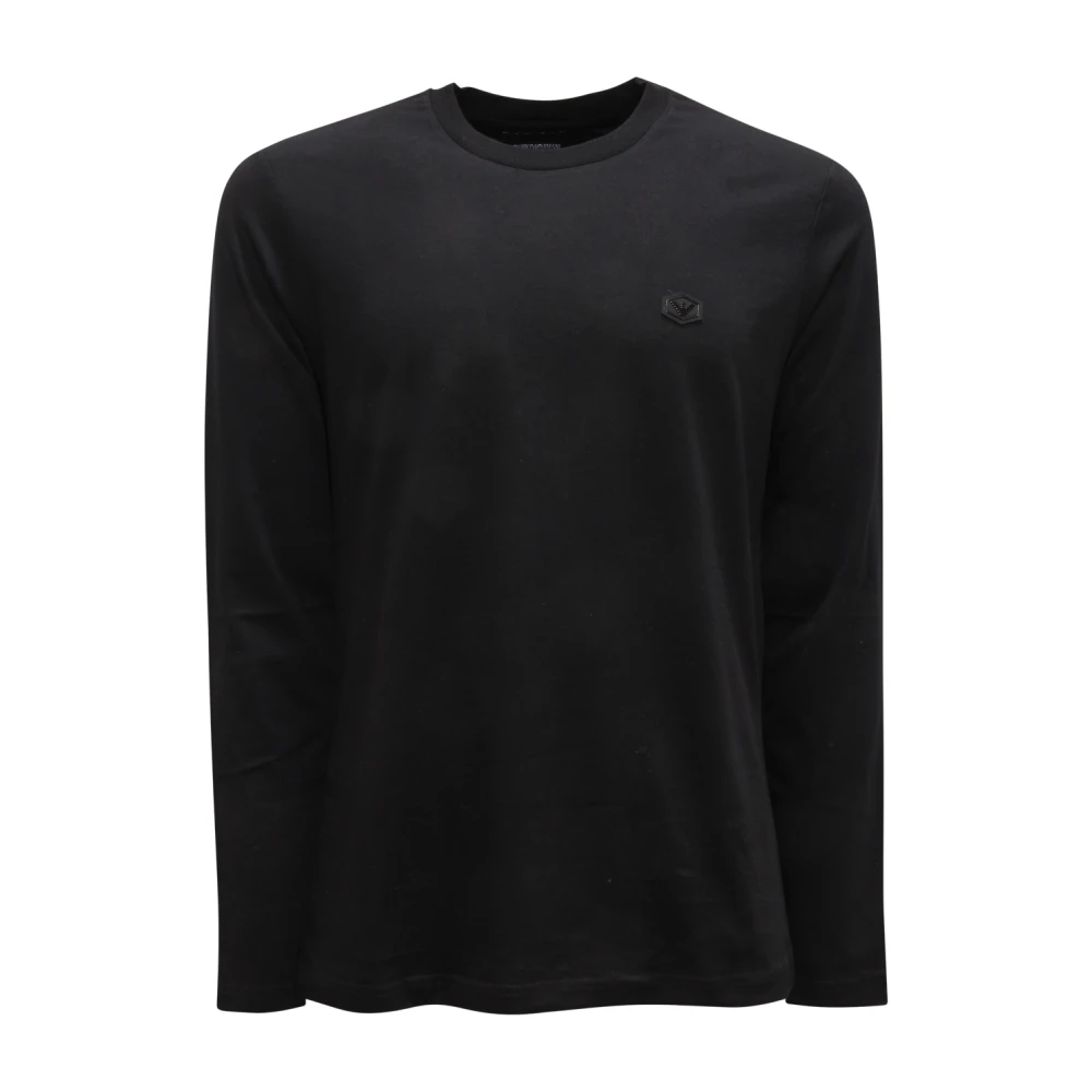Armani Men's Black Long Sleeve T-Shirts, S, Maglia Emporio Essential