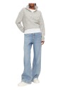cardigan-femme-a-demi-zip-texture