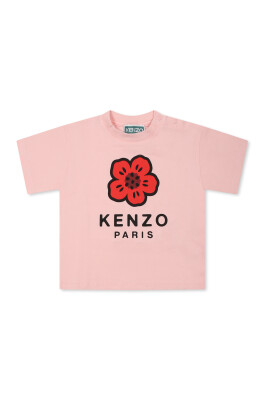t-shirt-rose-a-manches-courtes-avec-fleur-boke
