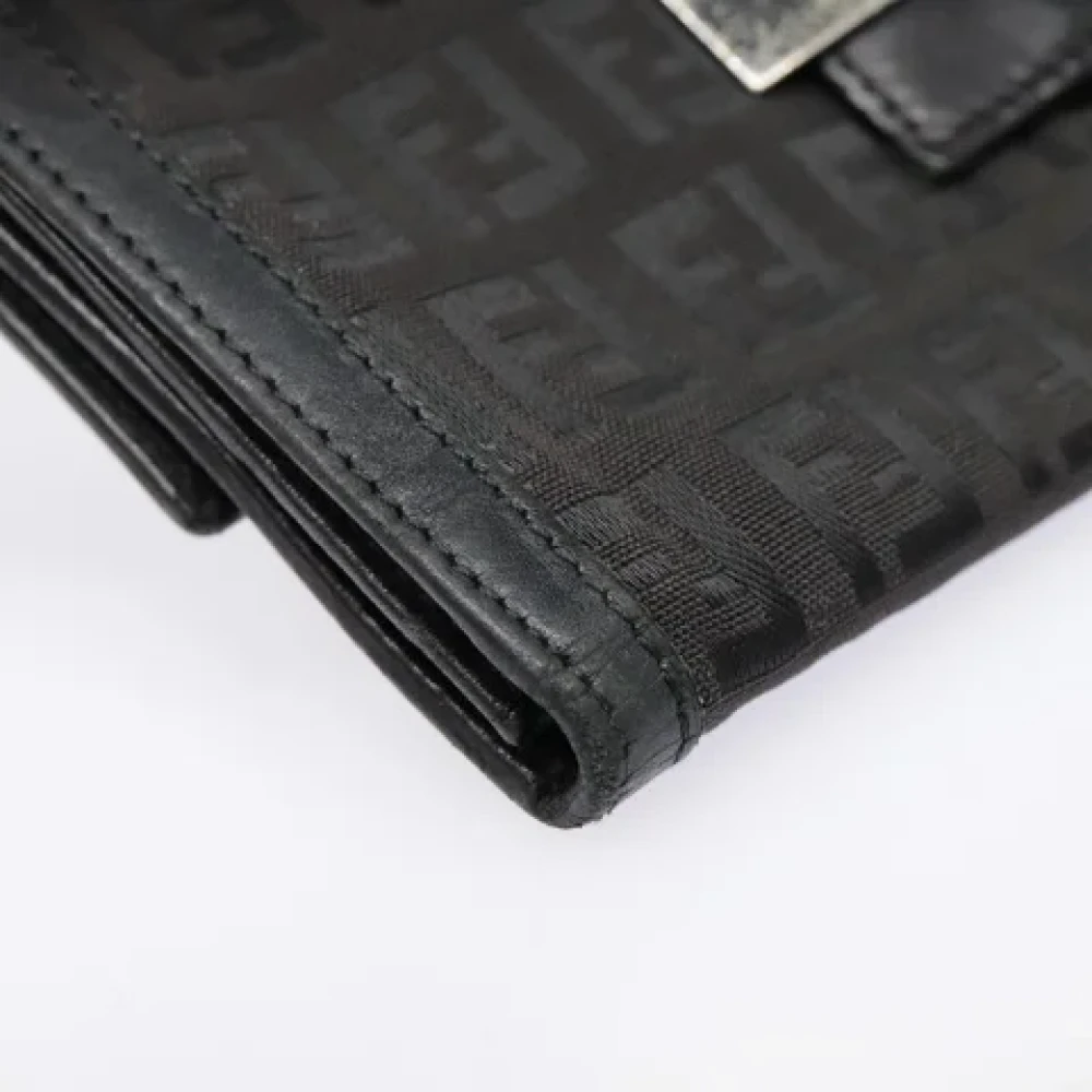 Fendi Vintage Pre-owned Canvas wallets Black Dames