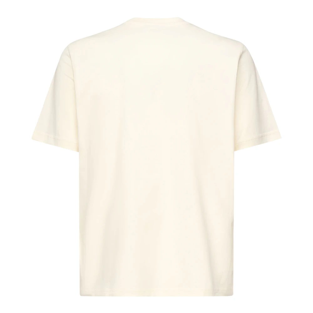 Moncler Beige T-shirts en Polos met Logo Beige Heren