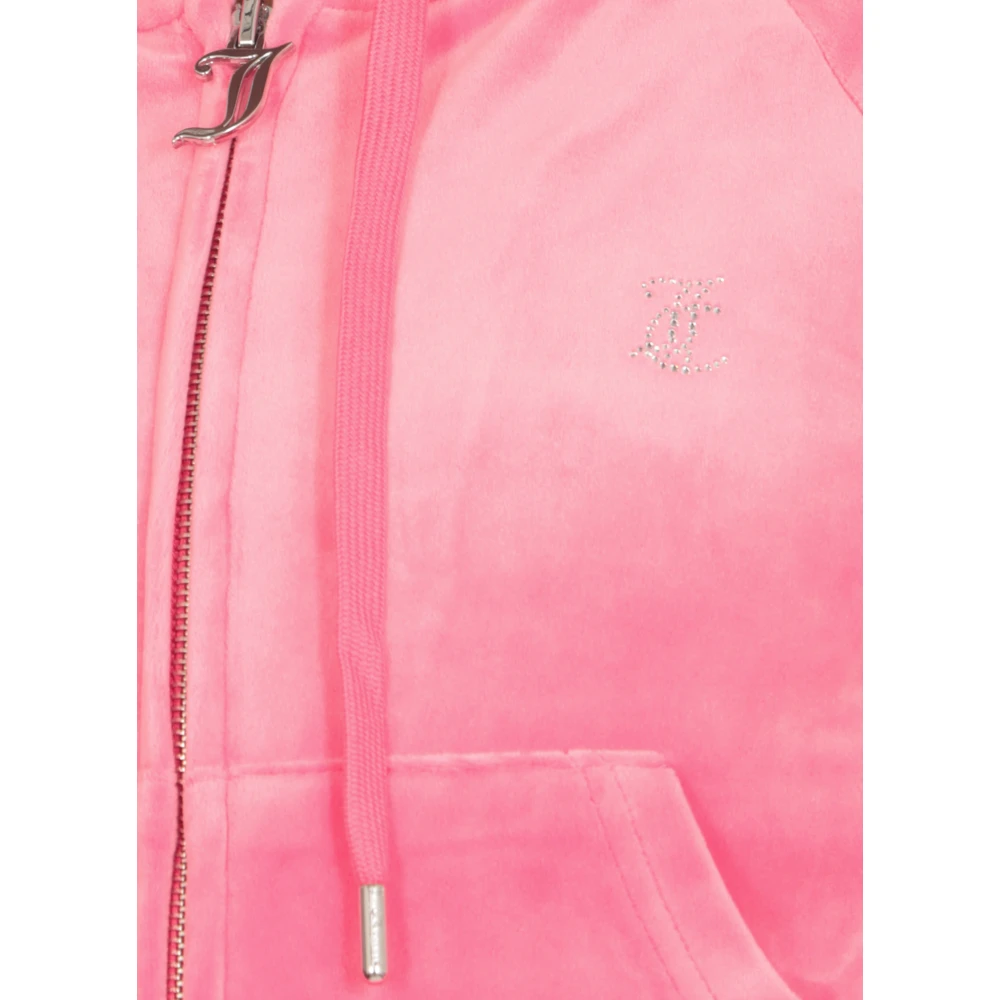 Juicy Couture Roze Hoodie met Strass Logo Pink Dames