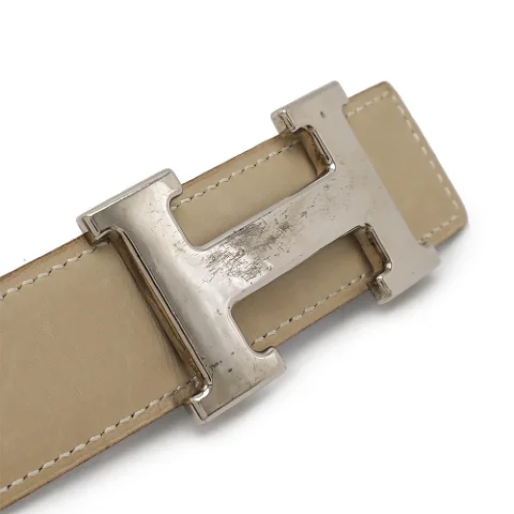 Hermès Vintage Pre-owned Leather belts Beige Dames
