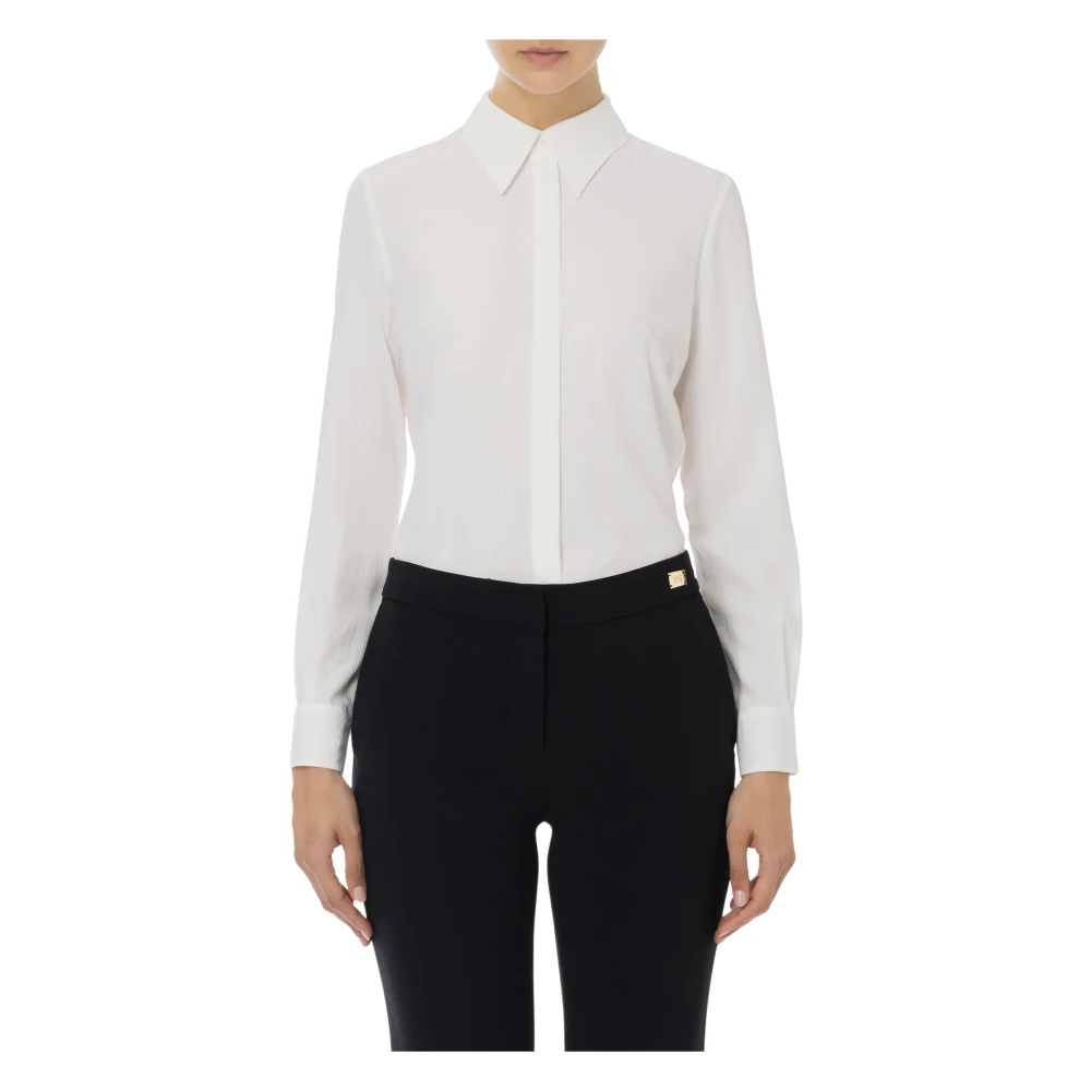 Elisabetta Franchi Stijlvolle Overhemden Collectie White Dames