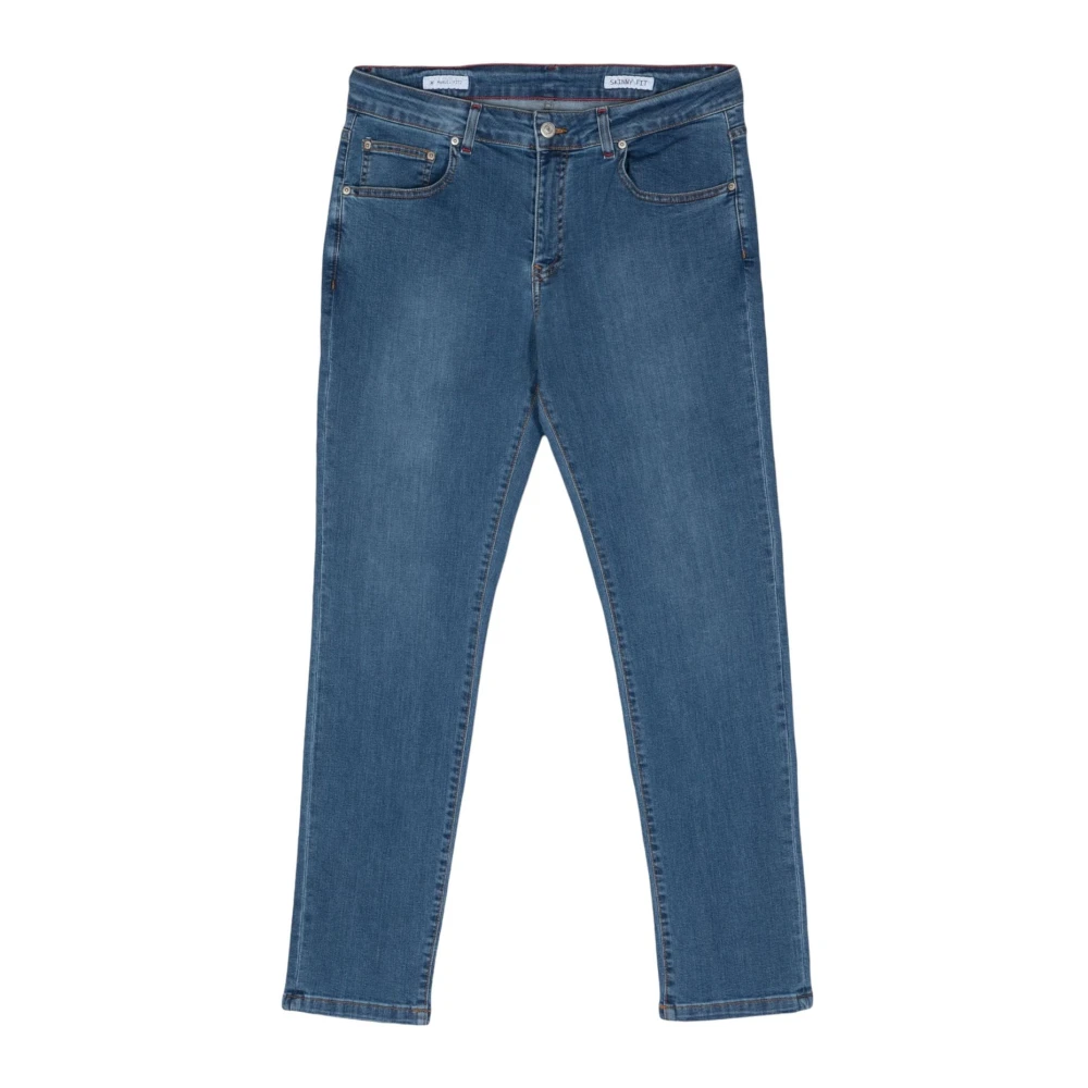 Manuel Ritz Klassieke Straight Fit Denim Jeans Blue Heren