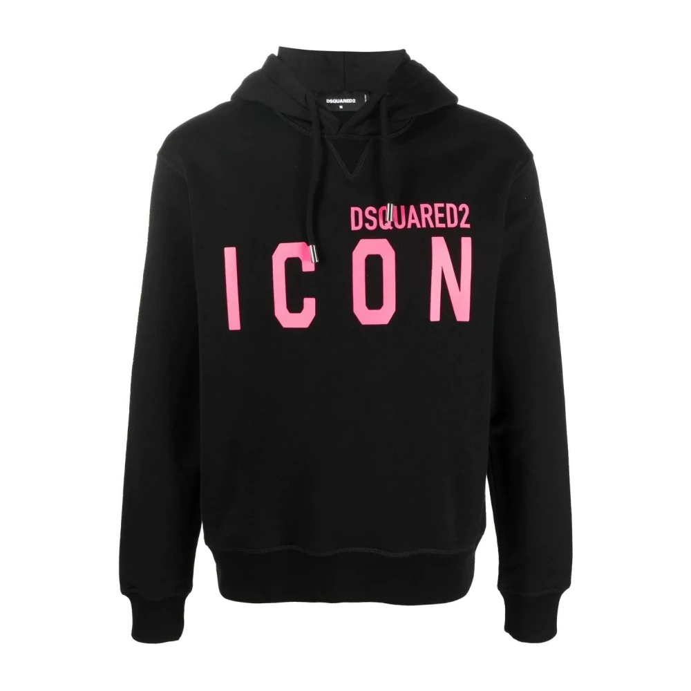 Dsquared2 Zwarte hoodie voor mannen Black Heren