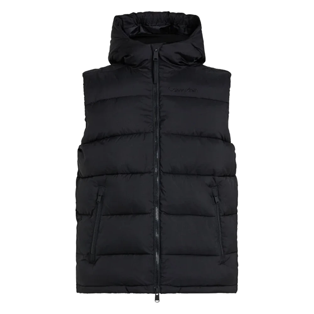 Calvin Klein Zwarte Beauty Gewatteerde Vest Black Heren