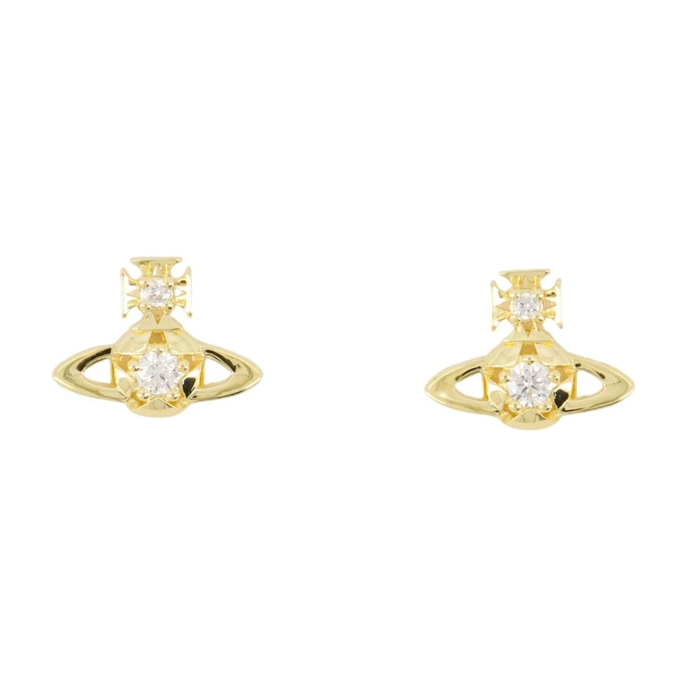 Vivienne Westwood Women's Yellow Gold Orb Earrings - Metal Style