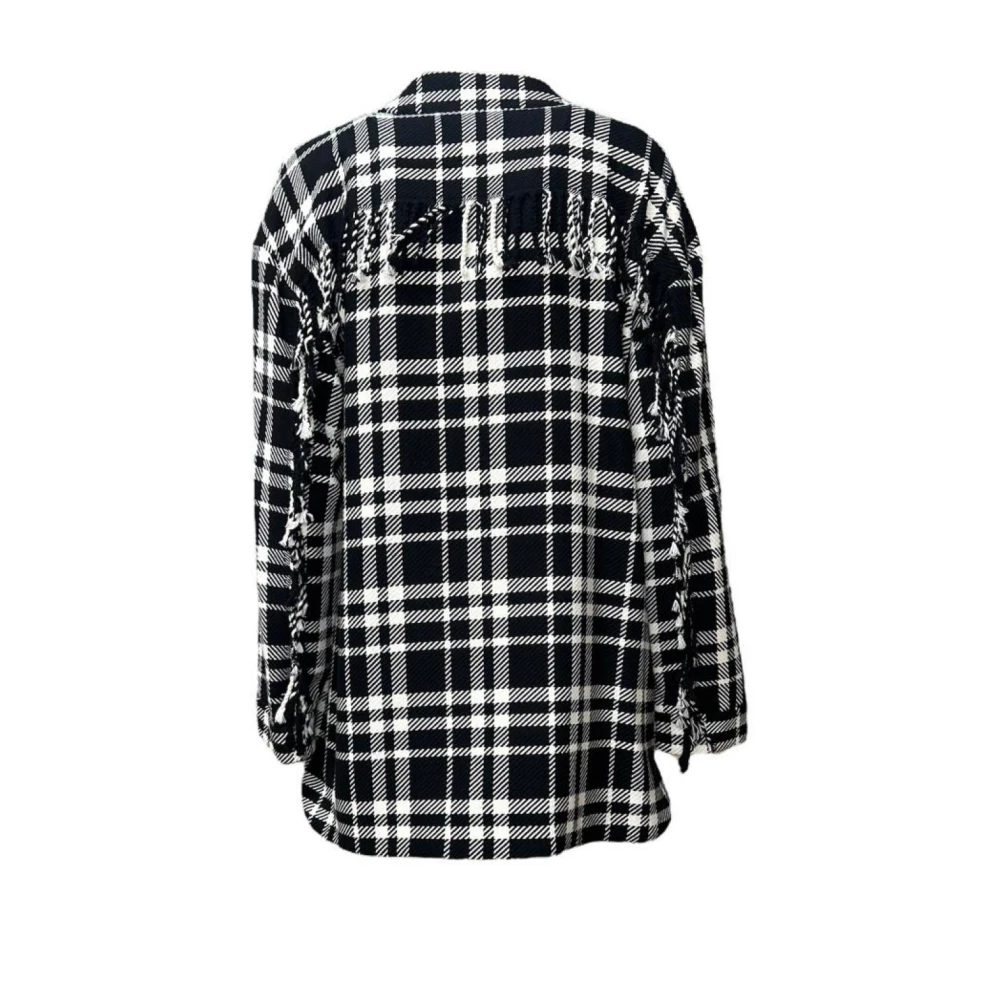 Iblues Polyester jas met franjes in Lumberjack-stijl Multicolor Dames