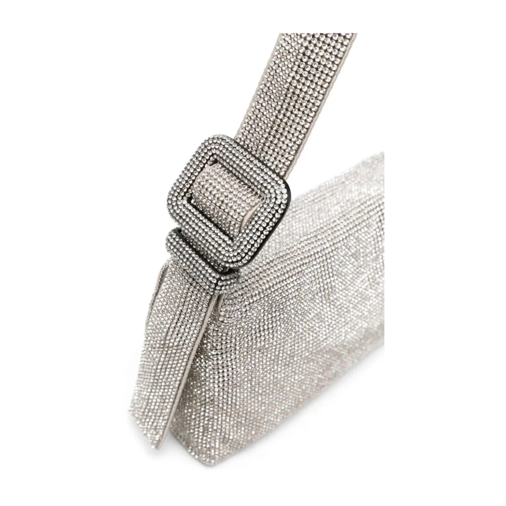 Benedetta Bruzziches Kristal Zilver Mesh Schoudertas Gray Dames