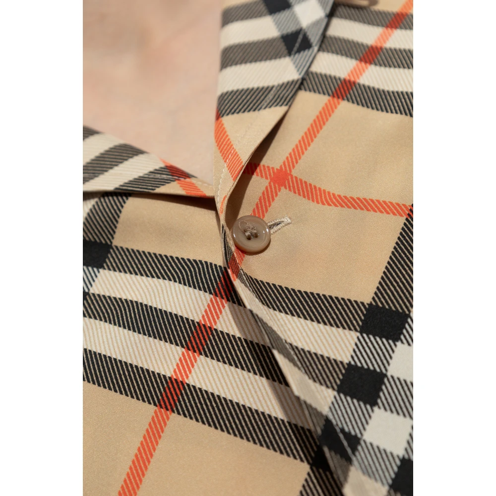 Burberry Geruit patroon overhemd Beige Heren