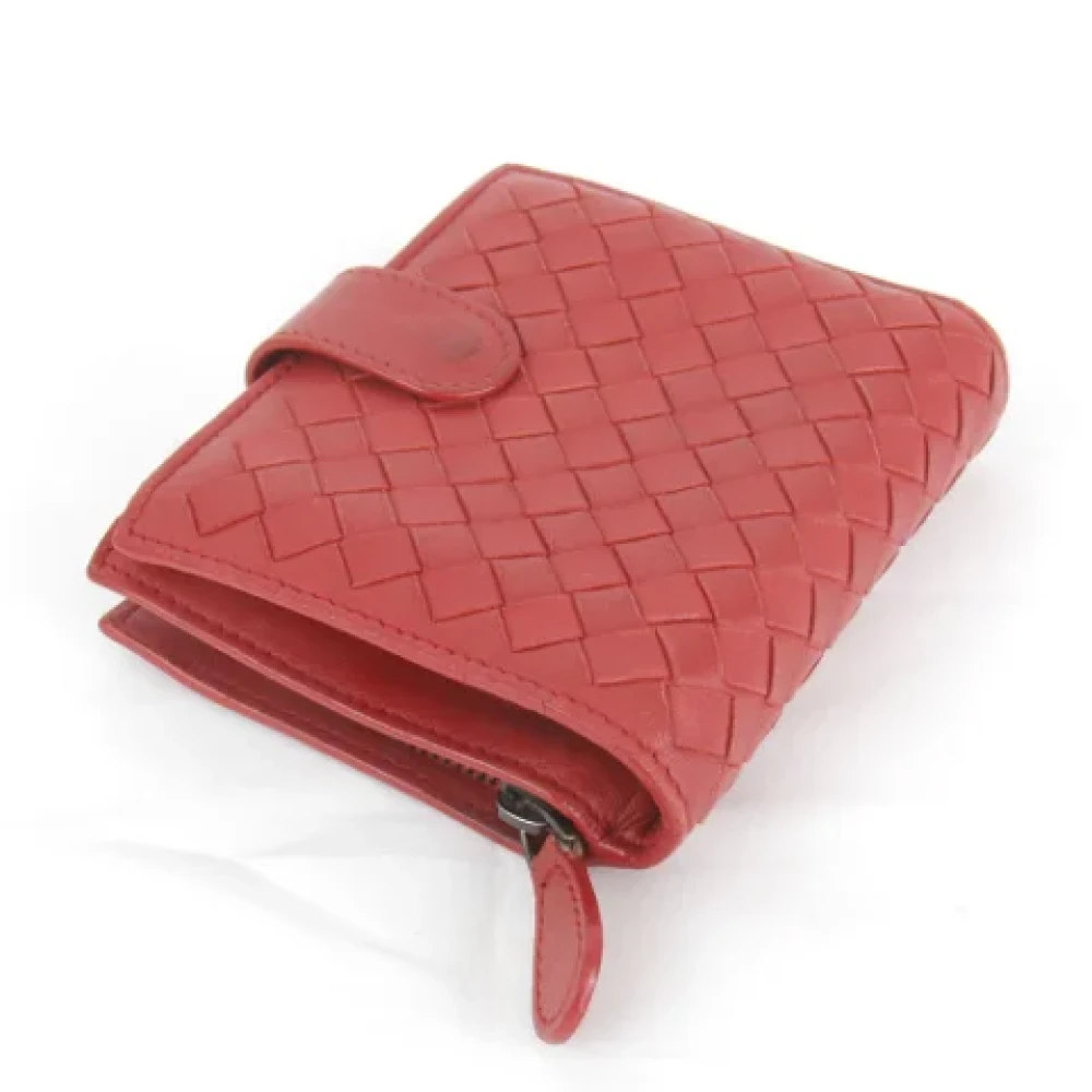 Bottega Veneta Vintage Pre-owned Leather wallets Red Dames