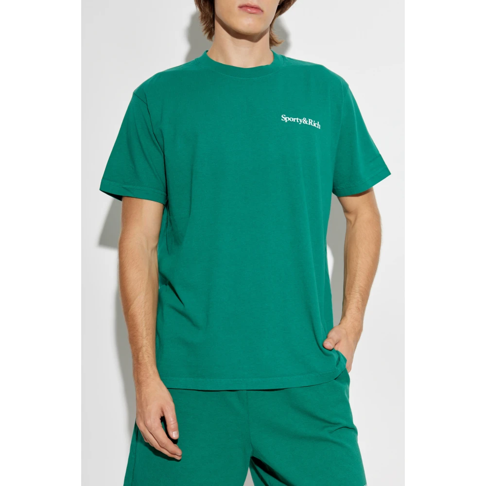 Sporty & Rich T-shirt uit de Wall Street collectie Green Unisex