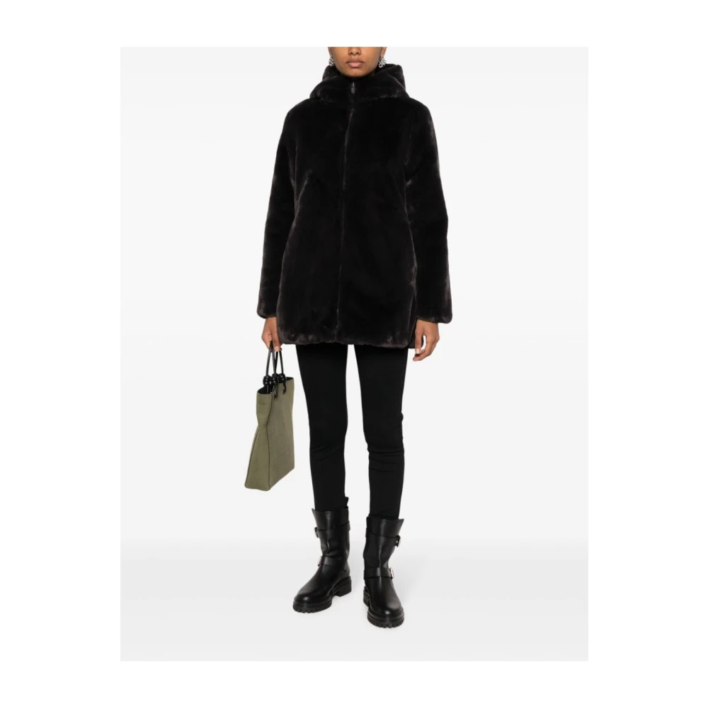 Save The Duck Omkeerbare Faux Fur Jas Brown Dames