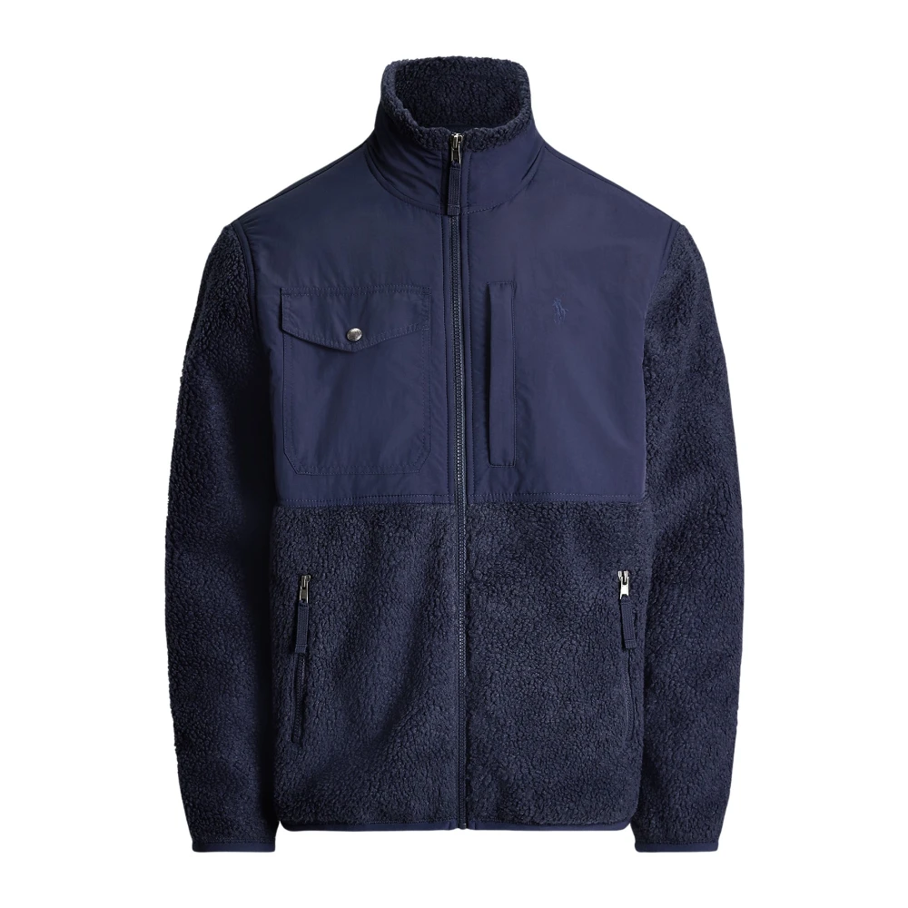 Ralph Lauren Fleece Winterjas Blue Heren