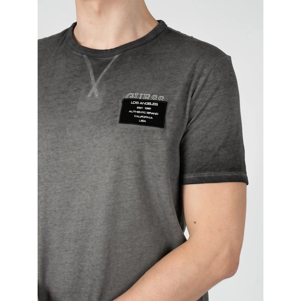 Guess Klassieke Ronde Hals T-Shirt Gray Heren