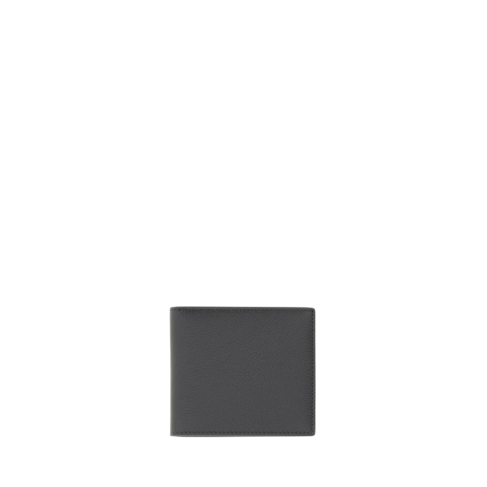Thom Browne Men's Gray Wallets & Cardholders, One Size, Pebble Grain Bifold Wallet