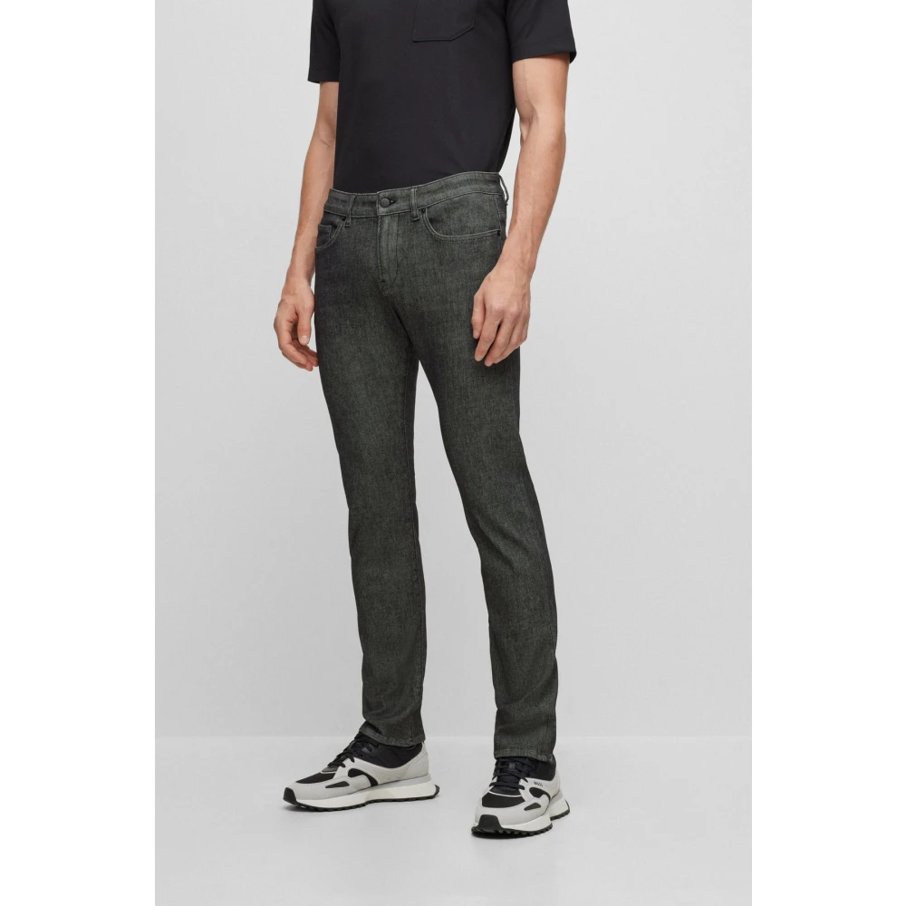 Boss Zwarte Slim-fit Jeans Black Heren