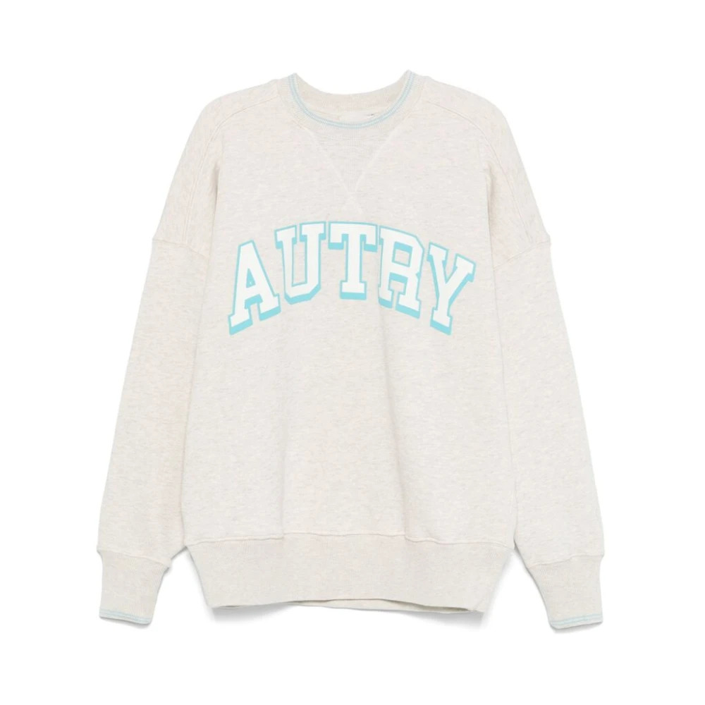Autry Heathergrijze Sweater met Ronde Hals Gray Dames