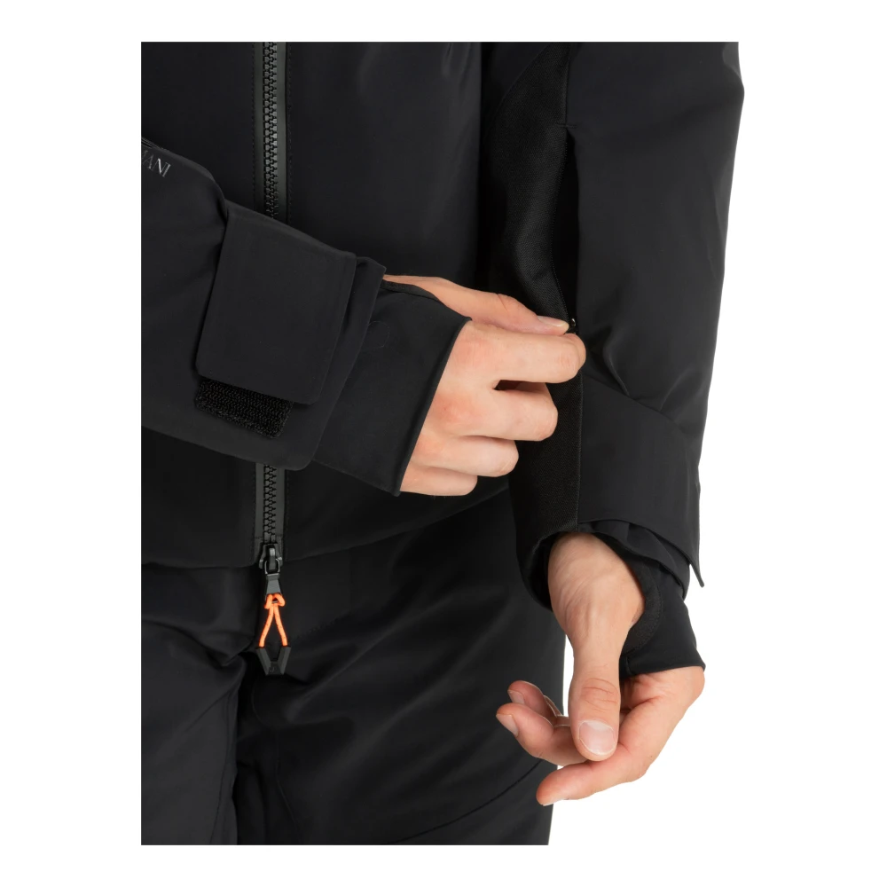 Emporio Armani EA7 Multikleur Ski Jas met Capuchon Black Heren