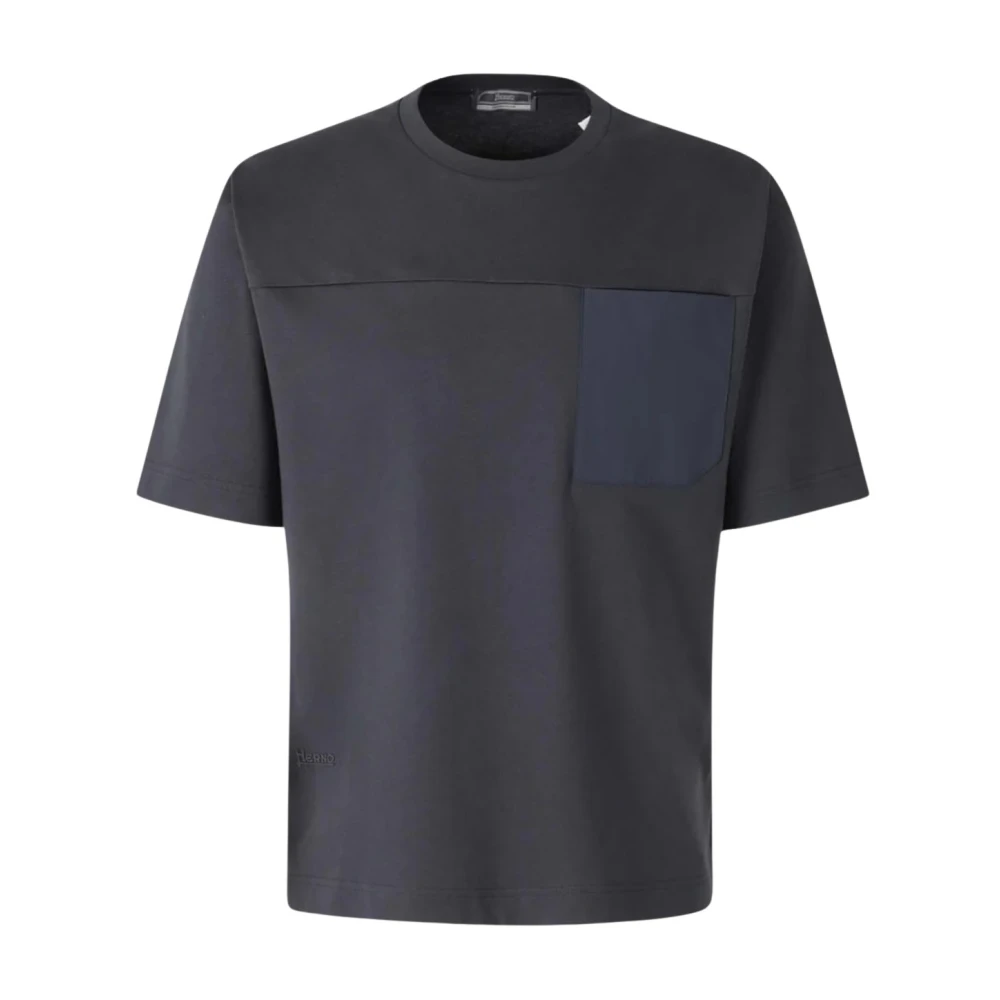 Herno Herr Blå Toppar M, Bomull, Kortärmad T-Shirt