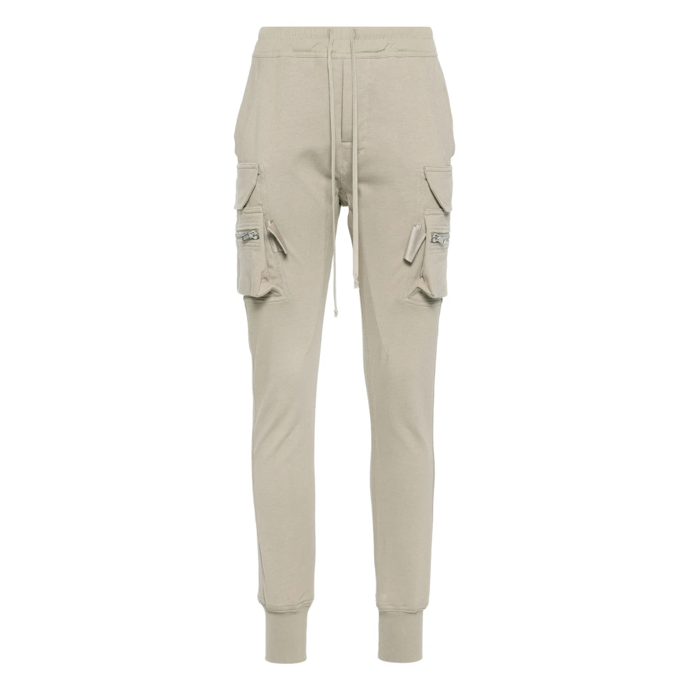 Rick Owens Grijze Elastische Broek met Zakken Gray Dames