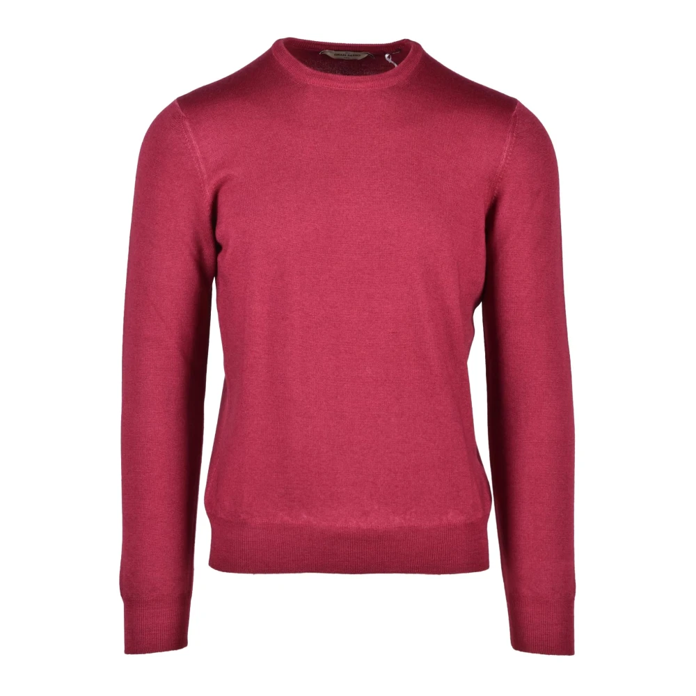 Gran Sasso Zuivere Wollen Trui Pink Heren