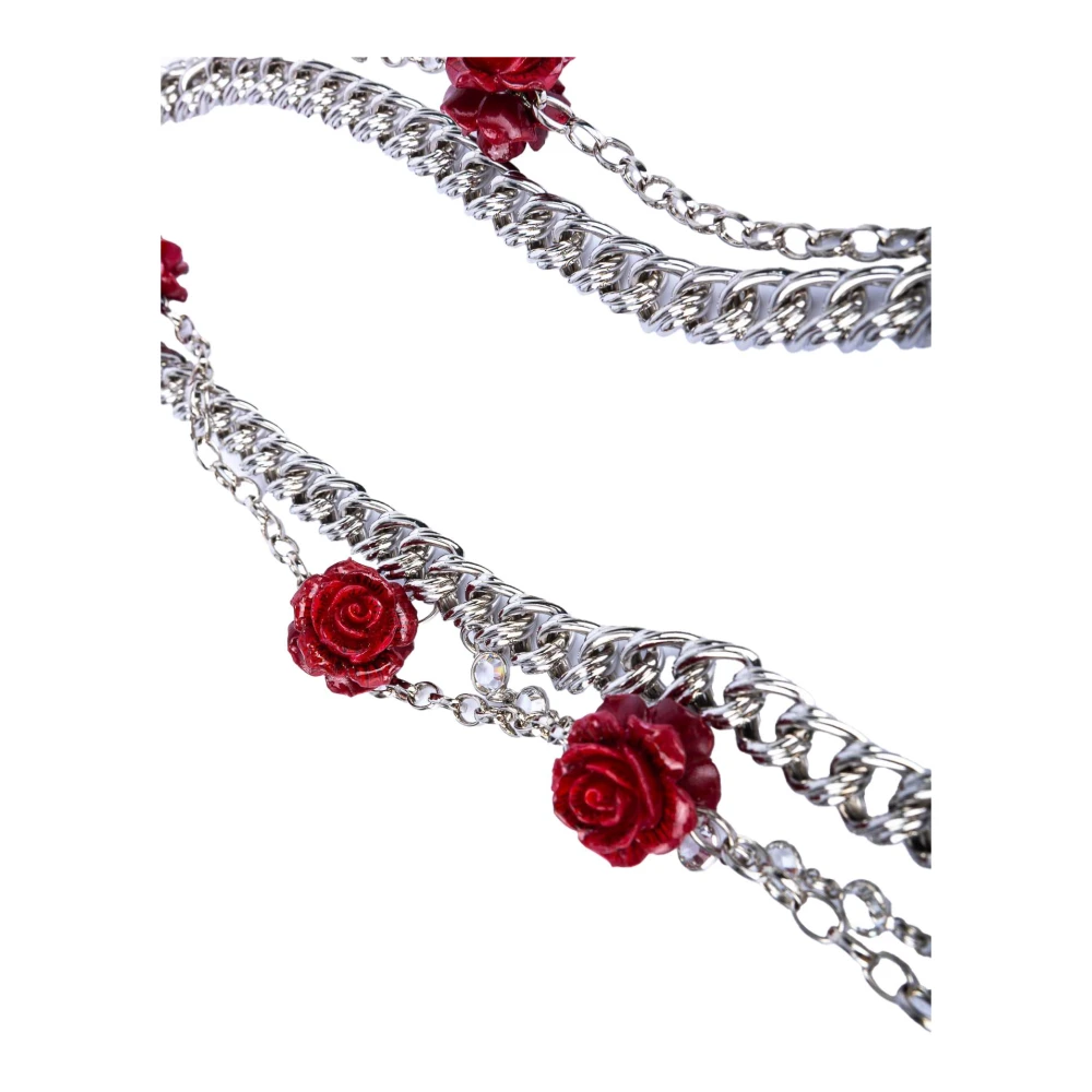 Dolce & Gabbana Vrouwen Rozen Riem Ketting Red Dames