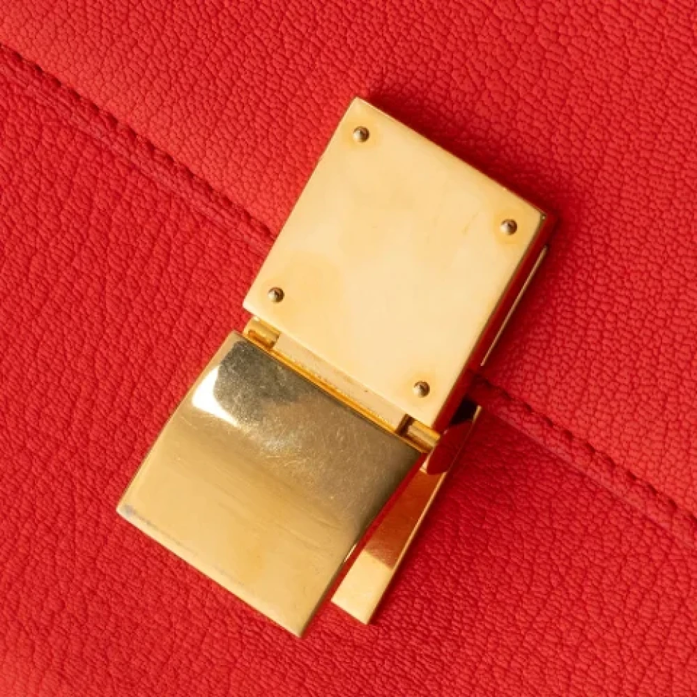 Celine Vintage Pre-owned Leather celine-bags Red Dames