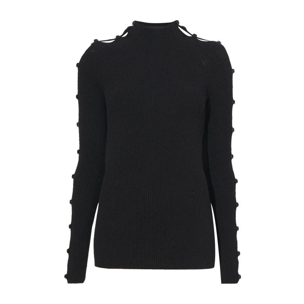 Proenza Schouler Zwarte katoenen rib turtleneck trui Black Dames