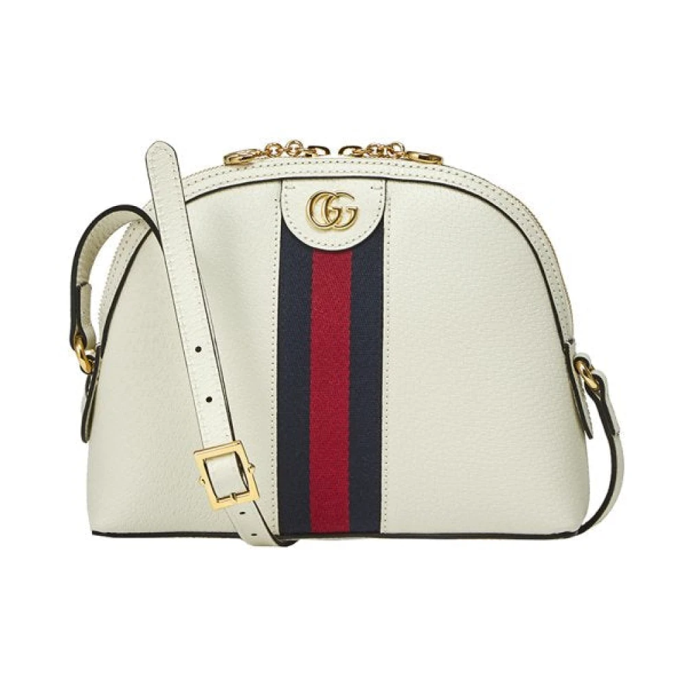 Gucci Ophidia Leren en Sherry Handtas White Dames