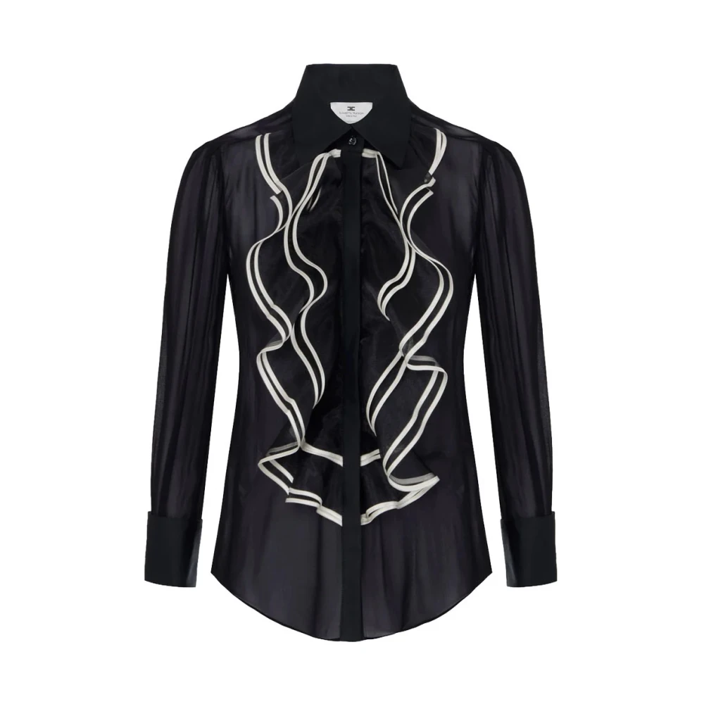 Elisabetta Franchi , Damen, Blusen & Hemden, Schwarzk, L