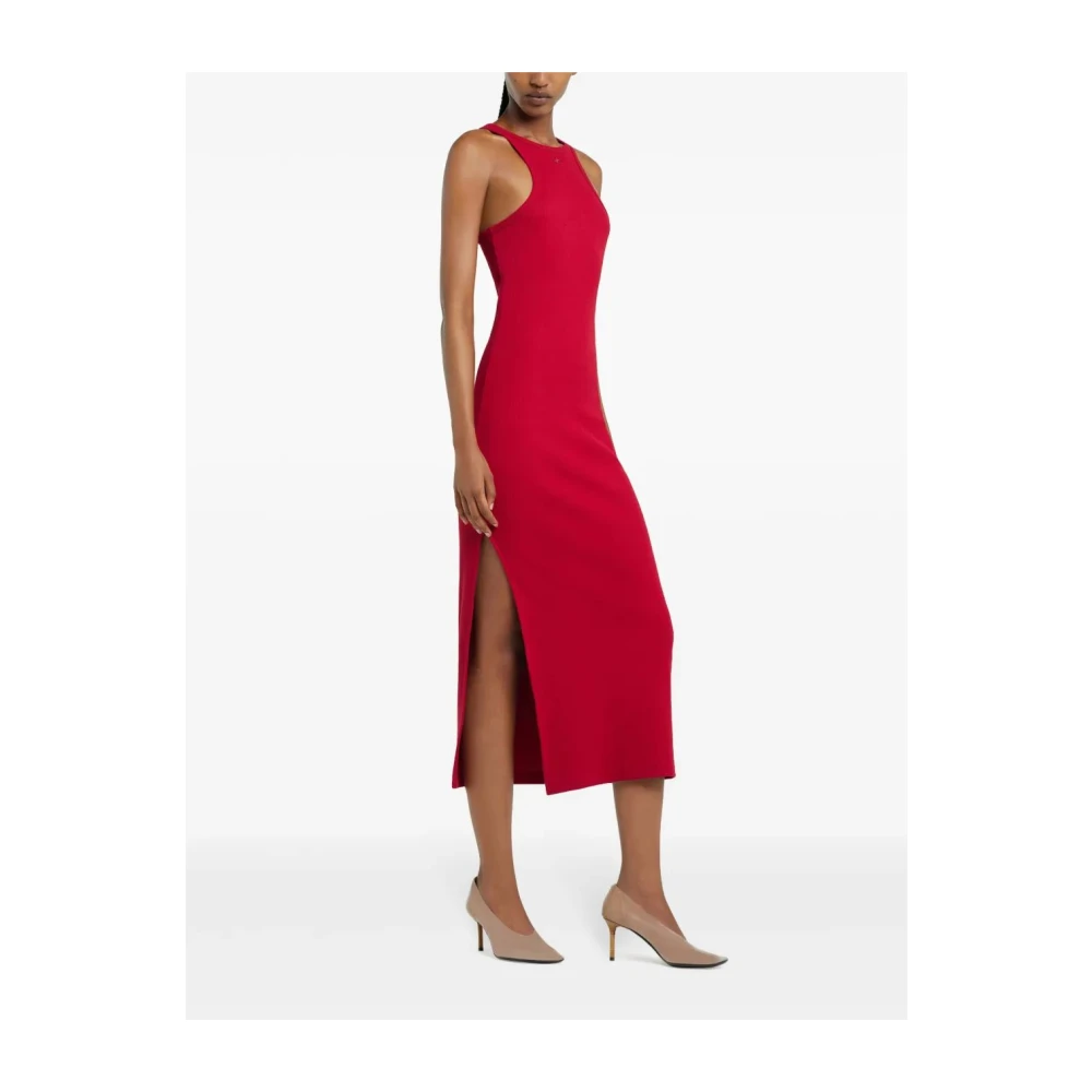 Courrèges Rode Scuba 90s Jurk met Bandjes Red Dames