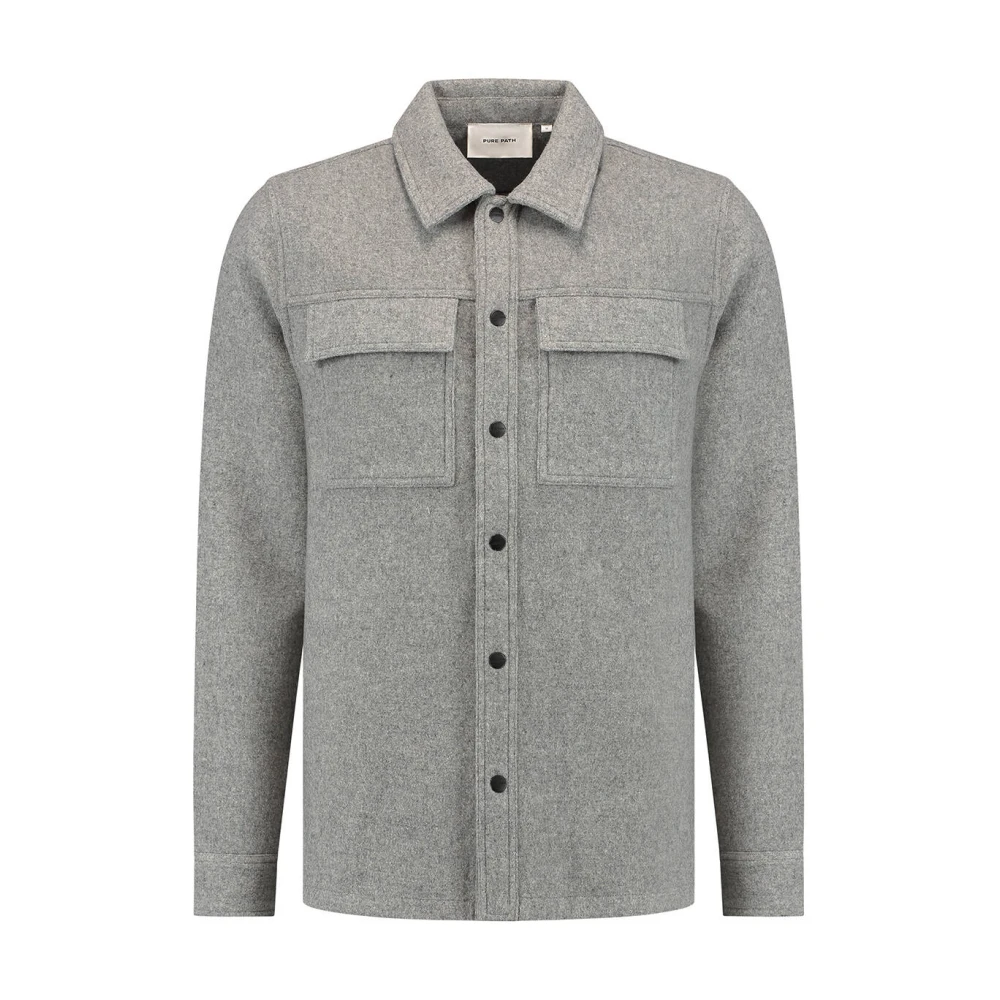 Pure Path Lange mouw overhemd Regular Fit Gray Heren