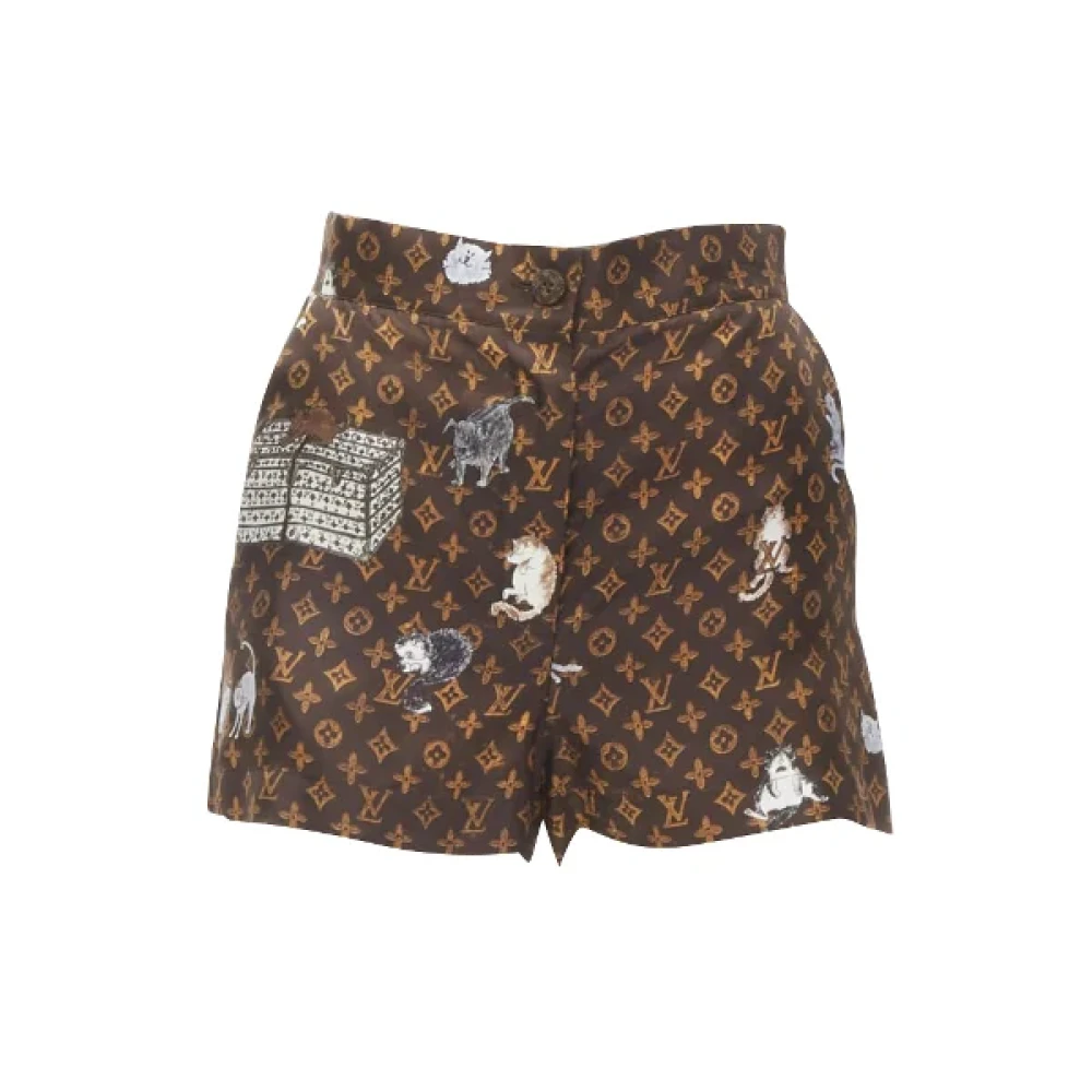 Louis Vuitton Vintage Pre-owned Fabric bottoms Brown Dames